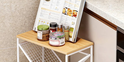 Mobile Wheeled Small Bookshelf Floor Storage Rack for Home Office Storage