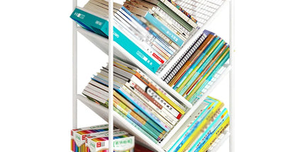 Mobile Wheeled Small Bookshelf Floor Storage Rack for Home Office Storage