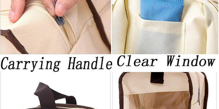 4PCS Beige Travel Shoe Bag Home Boot Storage Visual Dustproof Long Short Covers
