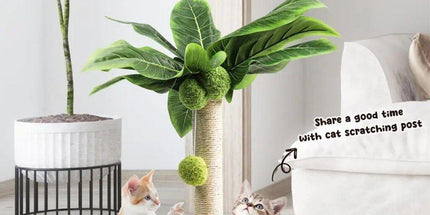 Cat Scratching Coconut Tree Kitten Post Sisal Covered Scratcher Pole Toy 32/38cm - S