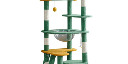 Cactus Shape Cat Tree Climbing Tower Scratching Board Nest for Kitten Play Rest