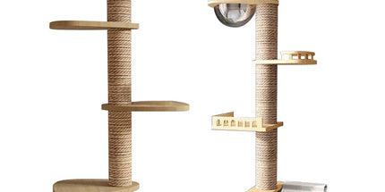 Cat Toy Cat Climbing Frame Floor Standing Multi Functional Cat Tree Pet Furniture - Cat Tree with Bowl