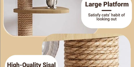 Cat Toy Cat Climbing Frame Floor Standing Multi Functional Cat Tree Pet Furniture - Cat Tree with Bowl
