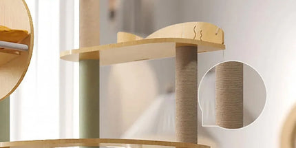 Multi Functional Cat Climbing Tree Tower Stand House Furniture Activity Center - Green