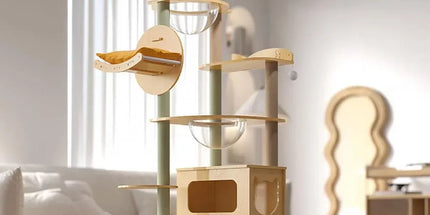 Multi Functional Cat Climbing Tree Tower Stand House Furniture Activity Center - Green