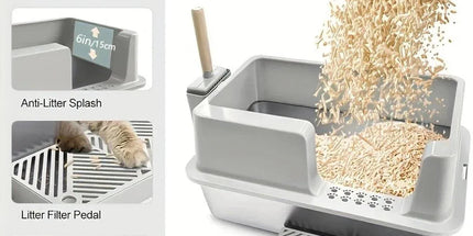 5-Piece Grey Cat Litter Box Set Tyack eCommerce Solutions