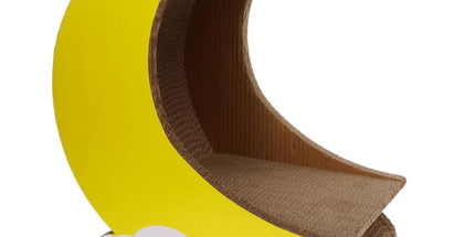 1-Piece Moon-Shaped Corrugated Cardboard Cat Scratcher Tyack eCommerce Solutions