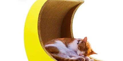 1-Piece Moon-Shaped Corrugated Cardboard Cat Scratcher Tyack eCommerce Solutions