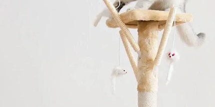 Cat Tree Scratching Post Gym House Condo Scratcher Furniture Tower - Grey-Black