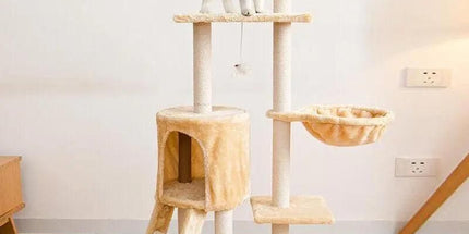 Cat Tree Scratching Post Gym House Condo Scratcher Furniture Tower - Grey