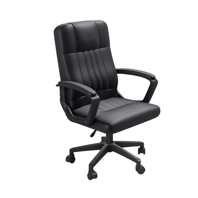 Swivel Office Chair Adjustable Height Padded Seat Computer Chair With Wheels
