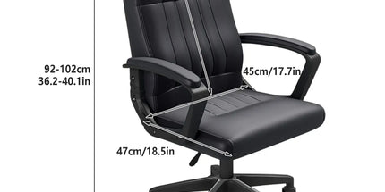 Swivel Office Chair Adjustable Height Padded Seat Computer Chair With Wheels