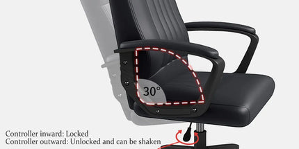 Swivel Office Chair Adjustable Height Padded Seat Computer Chair With Wheels