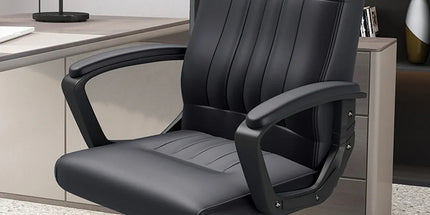 Swivel Office Chair Adjustable Height Padded Seat Computer Chair With Wheels