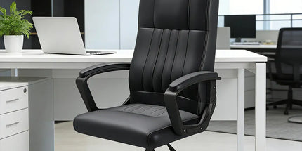 Swivel Office Chair Adjustable Height Padded Seat Computer Chair With Wheels