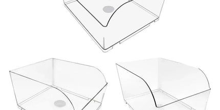 10PCS Clear Plastic Storage Box Set Food Supermarket Display Organizer Container - S