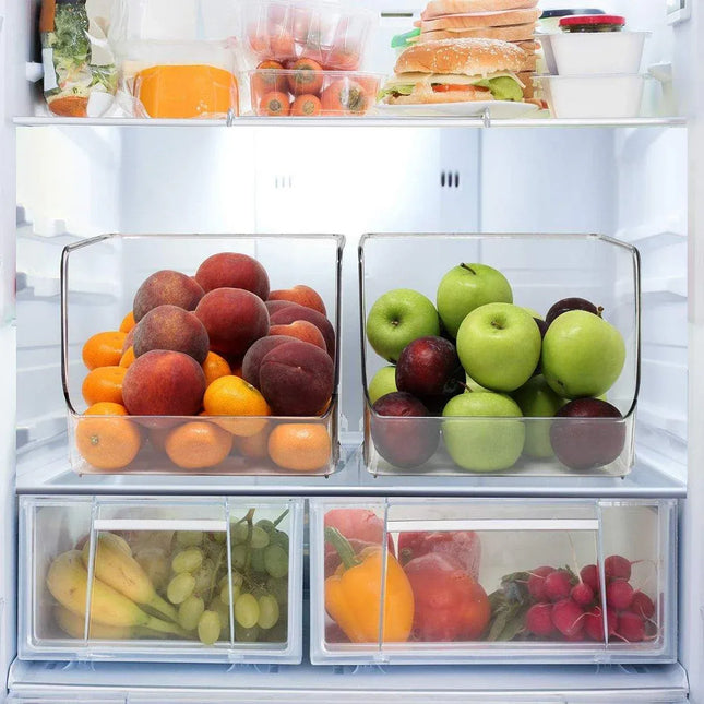 10PCS Clear Plastic Storage Box Set Food Supermarket Display Organizer Container - L