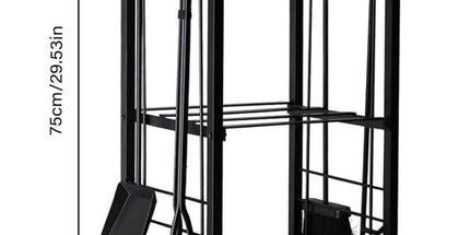 5-Piece Firewood Storage Rack and Fireplace Tool Set Tyack eCommerce Solutions