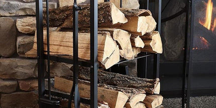 5-Piece Firewood Storage Rack and Fireplace Tool Set Tyack eCommerce Solutions