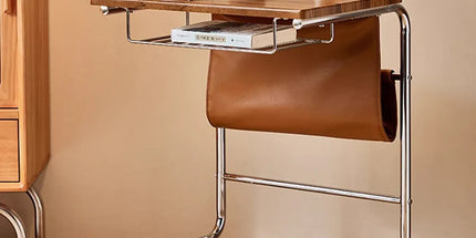 Wheeled Desk For Home Office Bedroom Lockable Wheels Space Saving Sturdy Use