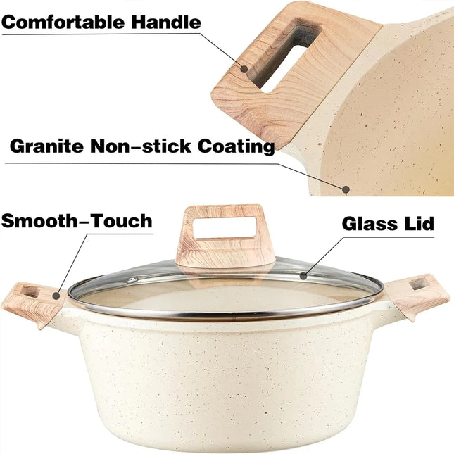 8pcs Cookware Set Cooking Set Non Stick for for Home Kitchen Restaurant Daily