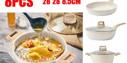 8pcs Cookware Set Cooking Set Non Stick for for Home Kitchen Restaurant Daily