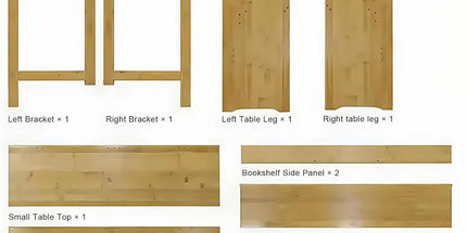 Foldable Student Desk Computer Table Space Saving Bamboo for Bedroom Study Use
