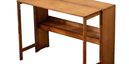 Bamboo Folding Student Desk Study Table Space Saving Storage