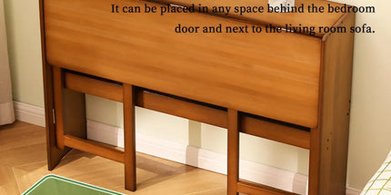 Bamboo Folding Student Desk Study Table Space Saving Storage