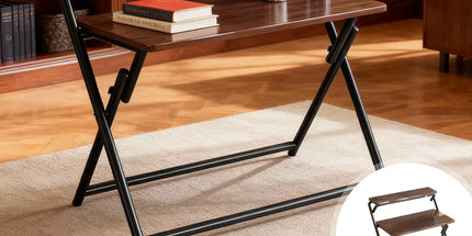 Portable Folding Desk Table X-Shaped Stable for Home Office Study