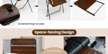 Portable Folding Desk Table X-Shaped Stable for Home Office Study