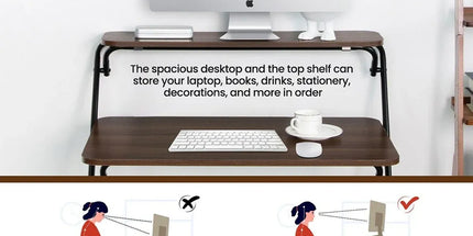 Portable Folding Desk Table X-Shaped Stable for Home Office Study