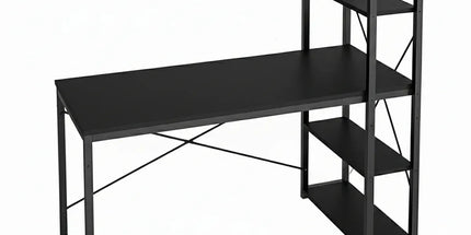 Minimalist Home Computer Desk with Shelves Study Workstation