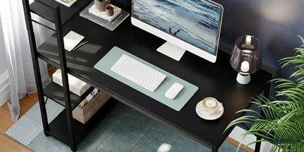 Minimalist Home Computer Desk with Shelves Study Workstation