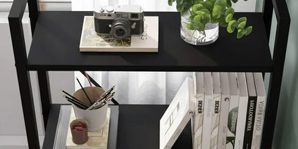 Minimalist Home Computer Desk with Shelves Study Workstation