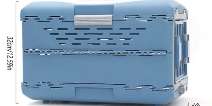 Foldable Pet Carrier Portable Dog Cat Travel Bag Cage House Kennel Case Blue