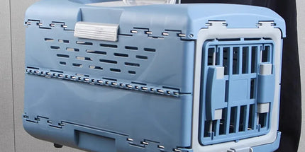 Foldable Pet Carrier Portable Dog Cat Travel Bag Cage House Kennel Case Blue