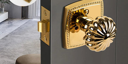 Pumpkin Door Lock Brass Invisible Bedroom Door Lock Indoor Privacy Security Lock