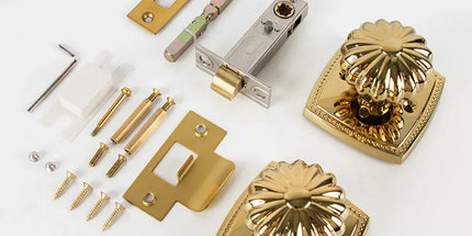 Pumpkin Door Lock Brass Invisible Bedroom Door Lock Indoor Privacy Security Lock
