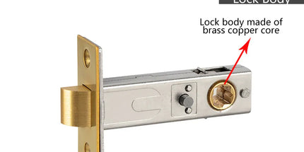 Pumpkin Door Lock Brass Invisible Bedroom Door Lock Indoor Privacy Security Lock