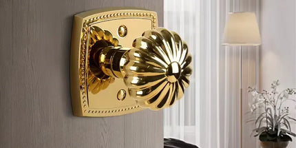 Pumpkin Door Lock Brass Invisible Bedroom Door Lock Indoor Privacy Security Lock