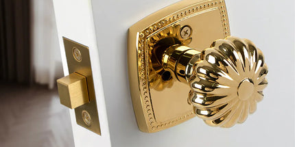 Pumpkin Door Lock Brass Invisible Bedroom Door Lock Indoor Privacy Security Lock