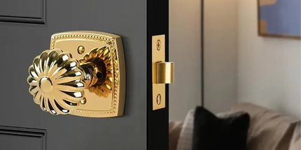Pumpkin Door Lock Brass Invisible Bedroom Door Lock Indoor Privacy Security Lock