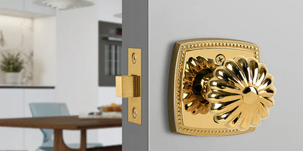 Pumpkin Door Lock Brass Invisible Bedroom Door Lock Indoor Privacy Security Lock
