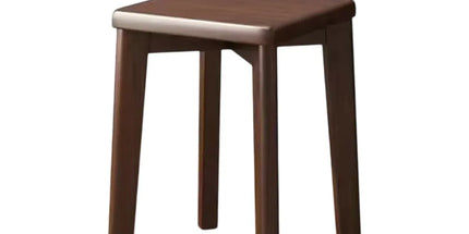 Wooden Square Bench Stool 30 x 30 x 43cm Rounded Design Garden Patio Home