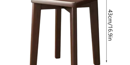 Wooden Square Bench Stool 30 x 30 x 43cm Rounded Design Garden Patio Home