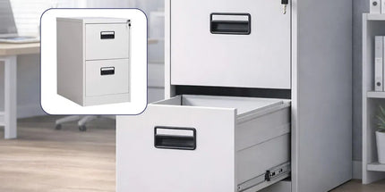 2 Drawer Lockable Steel File Cabinet Office Storage Document Organiser Secure Tyack eCommerce Solutions