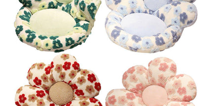 Cute Soft Seat Cushion Flower Shaped Lazy Sofa Pad for Office Chairs and Home Use - Green