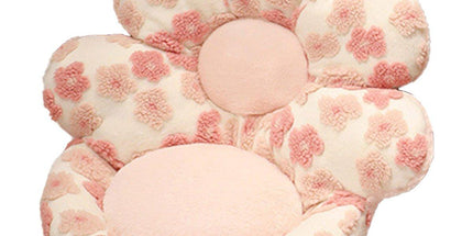 Cute Soft Seat Cushion Flower Shaped Lazy Sofa Pad for Office Chairs and Home Use - Green