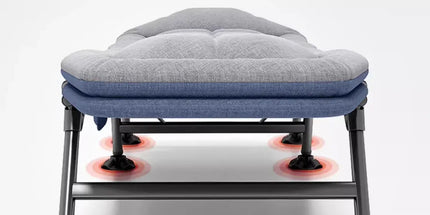Folding Bed Single Model Dark Grey For Office Nap Camping Travel Midday Rest Use